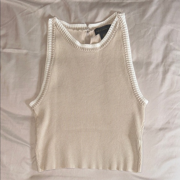 House of Harlow 1960 Tops - House of Harlow Knit Cream Sleeveless Top